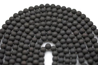 Natural DRUZY AGATE Beads-- Black / Dark Silver- 8mm, 10mm, 12mm. Full 15.5 inch strand Gemstone Beads