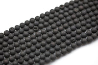 Natural DRUZY AGATE Beads-- Black / Dark Silver- 8mm, 10mm, 12mm. Full 15.5 inch strand Gemstone Beads