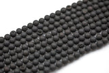 Natural DRUZY AGATE Beads-- Black / Dark Silver- 8mm, 10mm, 12mm. Full 15.5 inch strand Gemstone Beads