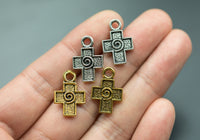 16 Cross Pewter Charms 13x13mm 1398-1140
