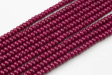 JADE Faceted Roundel- Ruby- 4mm, 6mm, 8mm, 10mm, 12mm -Full Strand 15.5 inch Strand,