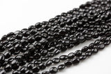 Natural Onyx- Puffy Oval- Full 16 inch strand- 8*10mm Gemstone Beads