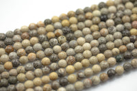 Natural fossil coral, High Quality in Faceted round, 4mm, 6mm, 8mm, 10mm, 12mm, 14mm- Full 15.5 Inch Strand Gemstone Beads