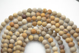 Natural Medium fossil coral, High Quality in Matt round, 6mm, 8mm, 10mm Gemstone Beads