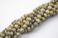 Pale Yellow JADE Matte Round- 8mm -Full Strand 15.5 inch Strand