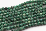 Apatite Green JADE Smooth Round- 8mm -Full Strand 15.5 inch Strand