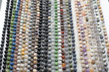 NEW COLORS!!!! Long Knotted - Preknotted Necklace- Assorted Gemstones-8mm 36 inches Long- Ready to wear- Long Necklace - Selection A