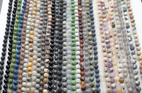 NEW COLORS!!!! Long Knotted - Preknotted Necklace- Assorted Gemstones-8mm 36 inches Long- Ready to wear- Long Necklace - Selection A