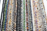 NEW COLORS!!!! Long Knotted - Preknotted Necklace- Assorted Gemstones-8mm 36 inches Long- Ready to wear- Long Necklace - Selection A