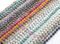 NEW COLORS!!! Long Knotted - Preknotted Necklace- Assorted Gemstones-8mm 32-36 inches Long- Ready to wear- Long Necklace - Selection B