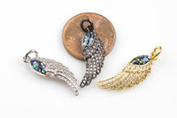 Angel wing Charm Wrapped in Cz- Perfect for Chokers or Bracelets!