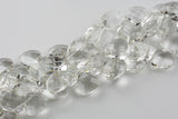 Briolette Teardrop Crystal- Medium and Large Silver-Full 15 inch strand- Clear