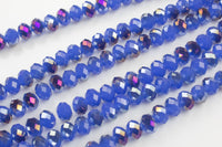 12mm Crystal Rondelle -2 or 5 or 10 STRANDS- Sapphire Jade Light Purp