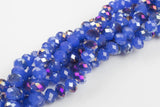 12mm Crystal Rondelle -2 or 5 or 10 STRANDS- Sapphire Jade Light Purp