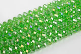 12mm Crystal Rondelle -2 or 5 or 10 STRANDS- Peridot AB