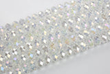10mm or 12mm Crystal Rondelle -2 or 5 or 10 STRANDS- Clear AB