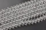 10mm or 12mm Crystal Rondelle -2 or 5 or 10 STRANDS- clear