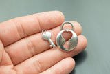 3 set - Key and Lock Charms 20x28mm 1432-10773