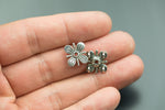 15 Bracelet Double Two Hole Bead Spacer Flower Bali Style PEWTER BEADS 12mm 13mm 1387-0722