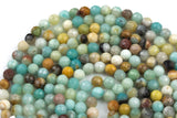 Natural AMAZONITE Beads faceted round sizes. 4mm, 6mm, 8mm, 10mm, 12mm, 14mm-Full Strand 15.5 inch Strand Gemstone Beads