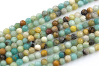 Natural AMAZONITE Beads faceted round sizes. 4mm, 6mm, 8mm, 10mm, 12mm, 14mm-Full Strand 15.5 inch Strand Gemstone Beads