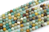 Natural AMAZONITE Beads faceted round sizes. 4mm, 6mm, 8mm, 10mm, 12mm, 14mm-Full Strand 15.5 inch Strand Gemstone Beads