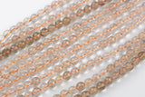 Natural Angel Hair Rutilated Quartz, High Quality in Faceted Round- 6mm, 8mm 10mm, 12mm, 14mm, 16mm- A High Quality! AAA Quality