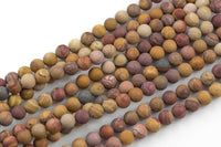 Natural Sunset Mookaite Jasper- Matte Round sizes. 4mm, 6mm, 8mm, 10mm, 12mm, 14mm- Full 15.5 Inch Strand AAA Quality AAA Quality