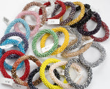 Beautiful Crystal Bracelets! Hand Weaved - Beautiful Colors!