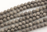 Natural Gray Mai Jasper High Quality in Matte Round AAA Quality Gemstone Beads