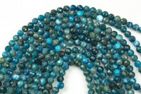 Natural Apatite Beads Full Strands-15.5 inches- 2mm, 3mm, 4mm- Nice Size Hole- Diamond Cutting, High Facets-Nice and Sparkly- A