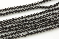 2mm Natural Spinel AAA Quality, 2mm size Faceted Round 15.5 inches Long strand- Tiny Beads- 1 strand or 20 or 100 strand- Wholesale Bulk