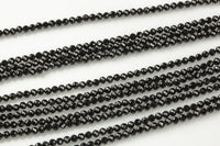 3-3.5mm Natural Spinel AAA Quality, Faceted Round 15.5 inches Long strand- Tiny Beads- 1 strand or 20 or 100 strand- Wholesale Bulk