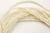 Gorgeous Mother of Pearl, High Quality in Irregular Roundels-4mm and 6mm- Full 16 inch strand-