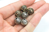 HEAVY SOLID Bali Style Metal Spacer Beads Balls 8mm 10mm 11mm Gold Brass Silver - Great spacers for bracelets!