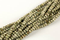 Natural Rhyolite Rain Forest Jasper Faceted Roundel Full Strand , 8mm- Full 15.5 Inch Strand Gemstone Beads