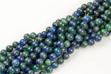 Chrysocolla , High Quality in Round- 6mm, 8mm, 10mm, 12mm, 14mm- Full 16 Inch strand AAA Quality Smooth Gemstone Beads