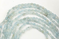 Natural aquamarine Cone beads in full strands- 5*8mm Smooth Gemstone Beads