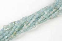 Natural aquamarine Cone beads in full strands- 5*8mm Smooth Gemstone Beads