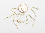 Plain Perfect Sized Earring Wire Earwire FIshhook Fish Hook 21mm - Gold Plated - About 50 pairs / 100 pieces per order