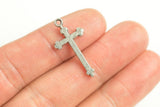 15 Cross Charms 14x28mm- 32-11710