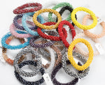 Beautiful Crystal Bracelets! Hand Weaved - Beautiful Colors!