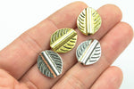 9 Leaf PEWTER BEADS 16x18mm- 78-0120