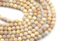 Natural Yellow Moonstone / Sunstone Matte Round Beads. A Quality Full 15.5 Inch Strand- 6mm, 8mm, 10mm, 12mm AAA Quality Smooth