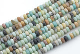 Natural AMAZONITE MATT roundel sizes 6mm, 8mm, 10mm, 14mm- Full 15.5 Inch Strand Gemstone Beads