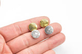 9 Coin Pewter Beads 12mm- 142-9725