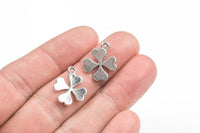 15 Lucky Charm Four Leaf Clover Charms 16x19mm- 188-1029