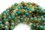 Green Rose Fire Agate- High Quality in Faceted Round- 4mm, 6mm, 8mm, 10mm, 12mm