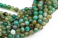 Green Rose Fire Agate- High Quality in Faceted Round- 4mm, 6mm, 8mm, 10mm, 12mm