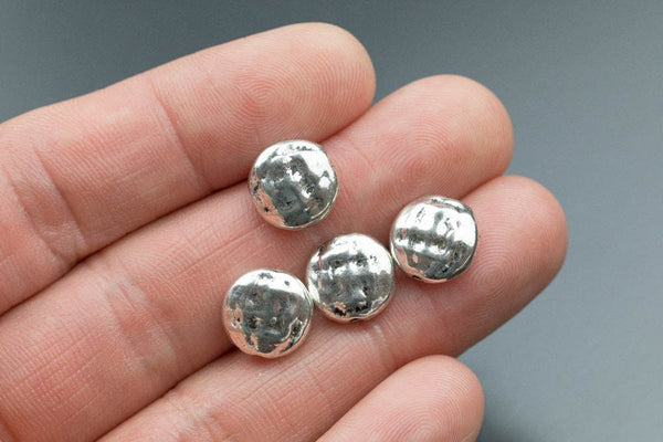 8 Coin Nugget PEWTER BEADS 11mm 276-9918